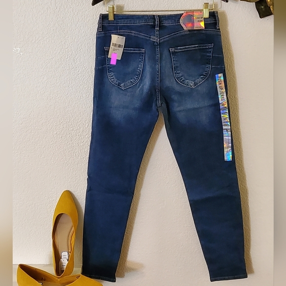 Blue Push Up Skinny Jeans - Size 30 - Picture 5 of 5